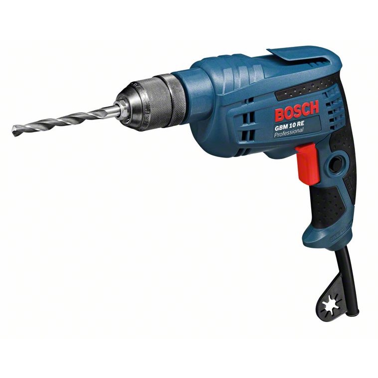 BOSCH สว่านเจาะเหล็ก 3/8" ซ้าย-ขวา 450w รุ่น GBM10RE ประกันศูนย์ฯ
