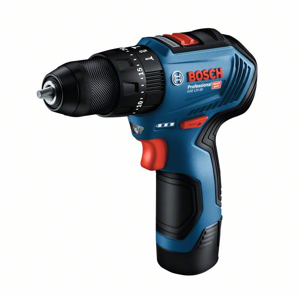BOSCH สว่านกระแทกไร้สาย รุ่น GSB 12 V-30 Set แบตเตอรี่ 2 ก้อน