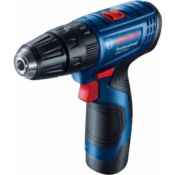 BOSCH สว่านกระแทกแบตเตอรี่ 12 V แบต 2 ก้อน 2 Ah รุ่น GSB120-LI GEN3