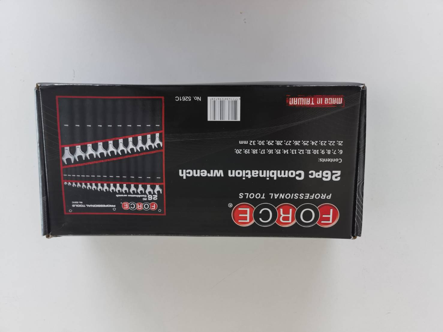 FORCE ชุดประแจแหวนข้างปากตาย 26 ชิ้น รุ่น 5261C