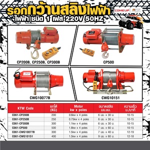 COME UP รอกกว้านสลิง รุ่นใหม่ รุ่น CP-200B 200KG - Image 7