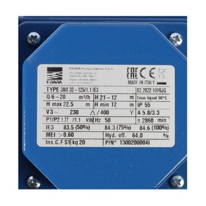 EBARA ปั๊มแสตนเลส - 3สาย รุ่น 3M 32-125/1.1 - Image 5