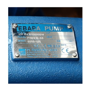 EBARA ปั๊มเพลาลอย ไม่รวมหน้าแปลน รุ่น GS 50-125 - Image 4