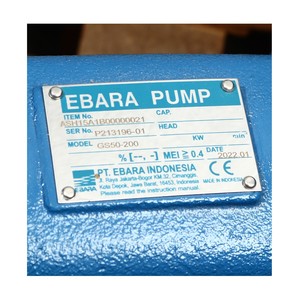 EBARA ปั๊มเพลาลอย ไม่รวมหน้าแปลน รุ่น GS 50-200 - Image 4