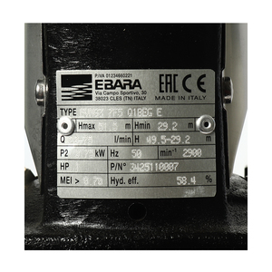 EBARA ปั๊มน้ำหลายใบพัดแบบตั้ง รุ่น EVMS3 7F5/0.75 - Image 4