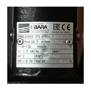 EBARA ปั๊มน้ำหลายใบพัดแบบตั้ง รุ่น EVMS5 7F5/1.5 - Image 4