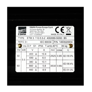 EBARA ปั๊มน้ำหลายใบพัดแบบตั้ง รุ่น EVMS15 9N5/11 - Image 5