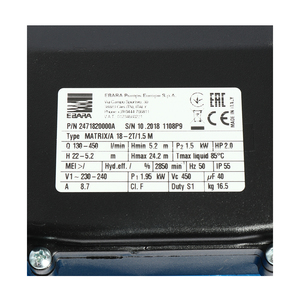 EBARA ปั๊มน้ำหลายใบพัดแนวนอน รุ่น MATRIX 18-2T/1.5M - Image 4