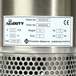 FRANKLIN ชุดปั๊ม 6AD 7.5แรง 49ใบพัดท่อ 2" 380V. - Image 2
