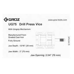 GROZ ปากกาจับโลหะติดแท่นเจาะ 3"รุ่น DPV/UG/75 - Image 4