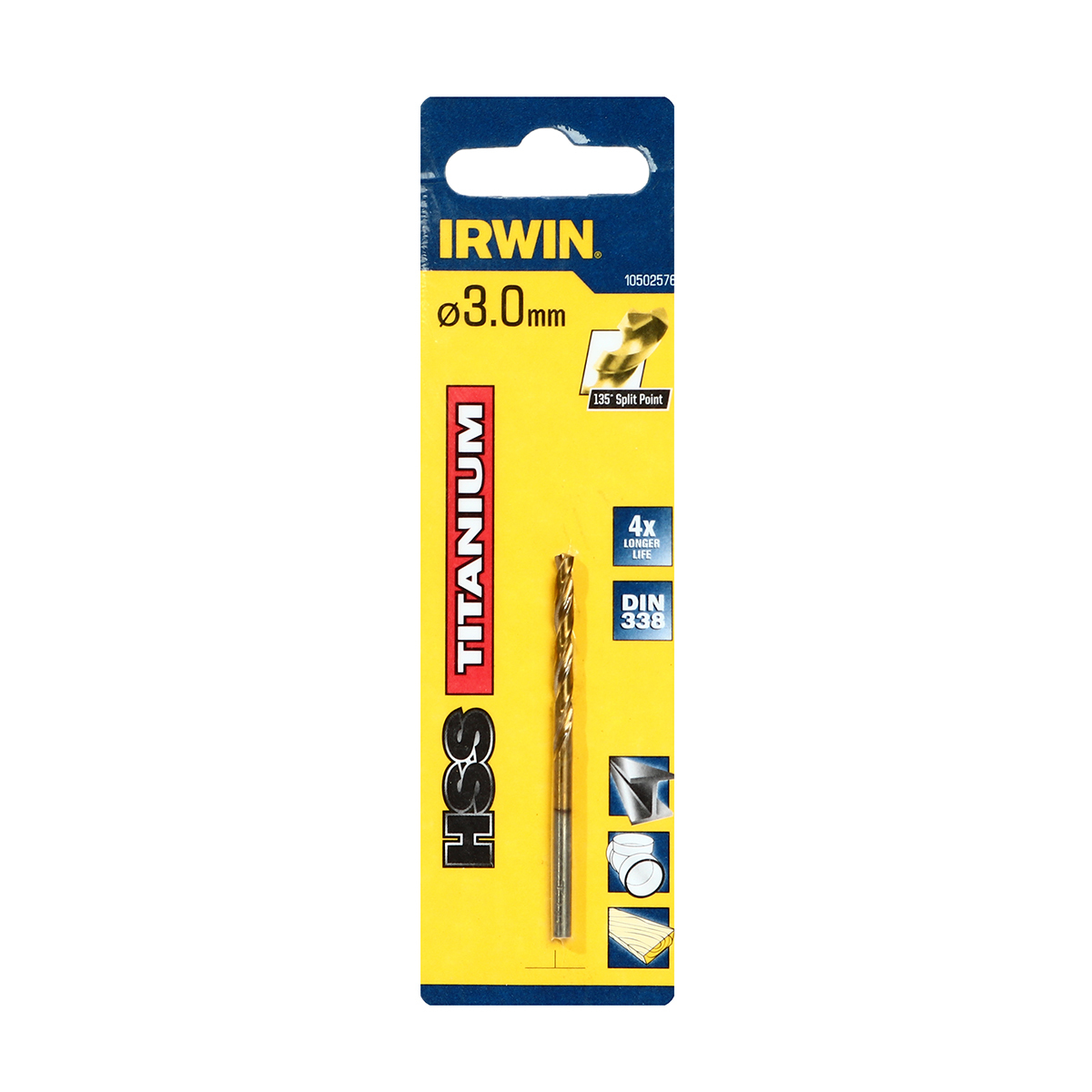 IRWIN ดอกสว่านไฮสปีด เคลือบไทเทเนียม 3.0มม - Image 2