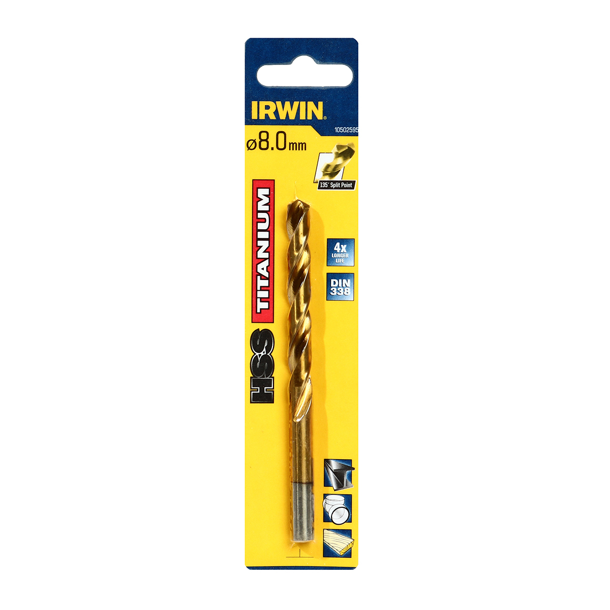 IRWIN ดอกสว่านไฮสปีด เคลือบไทเทเนียม 8.0มม. - Image 2