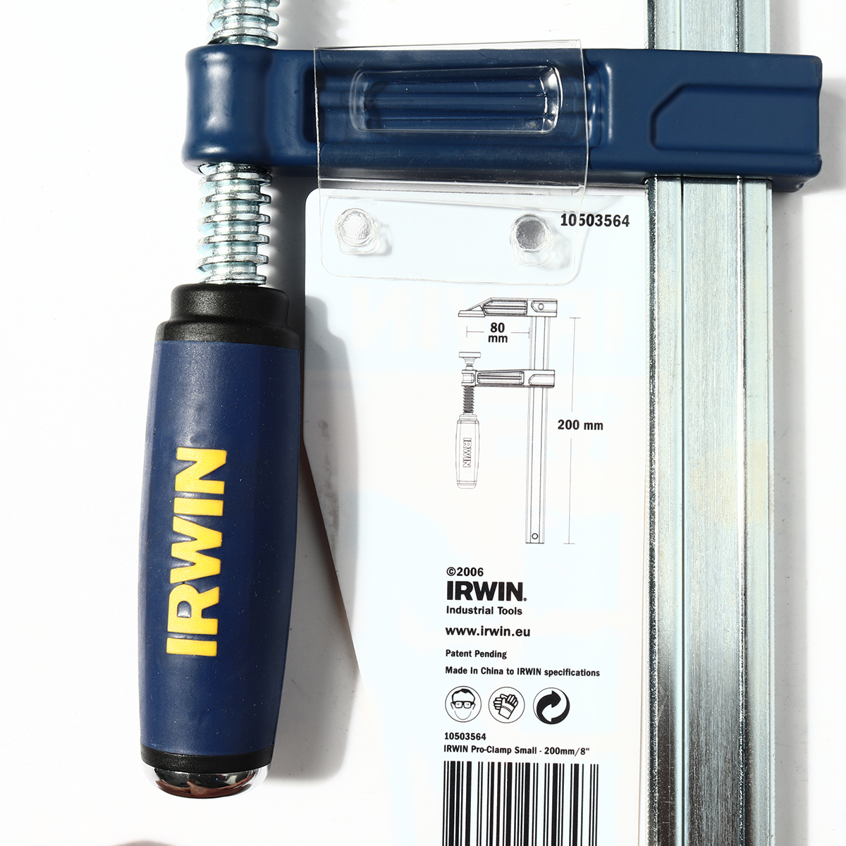 IRWIN แคลมป์จับไม้ตัวF 8"/200MM.แรงบีบ 350KG - Image 2