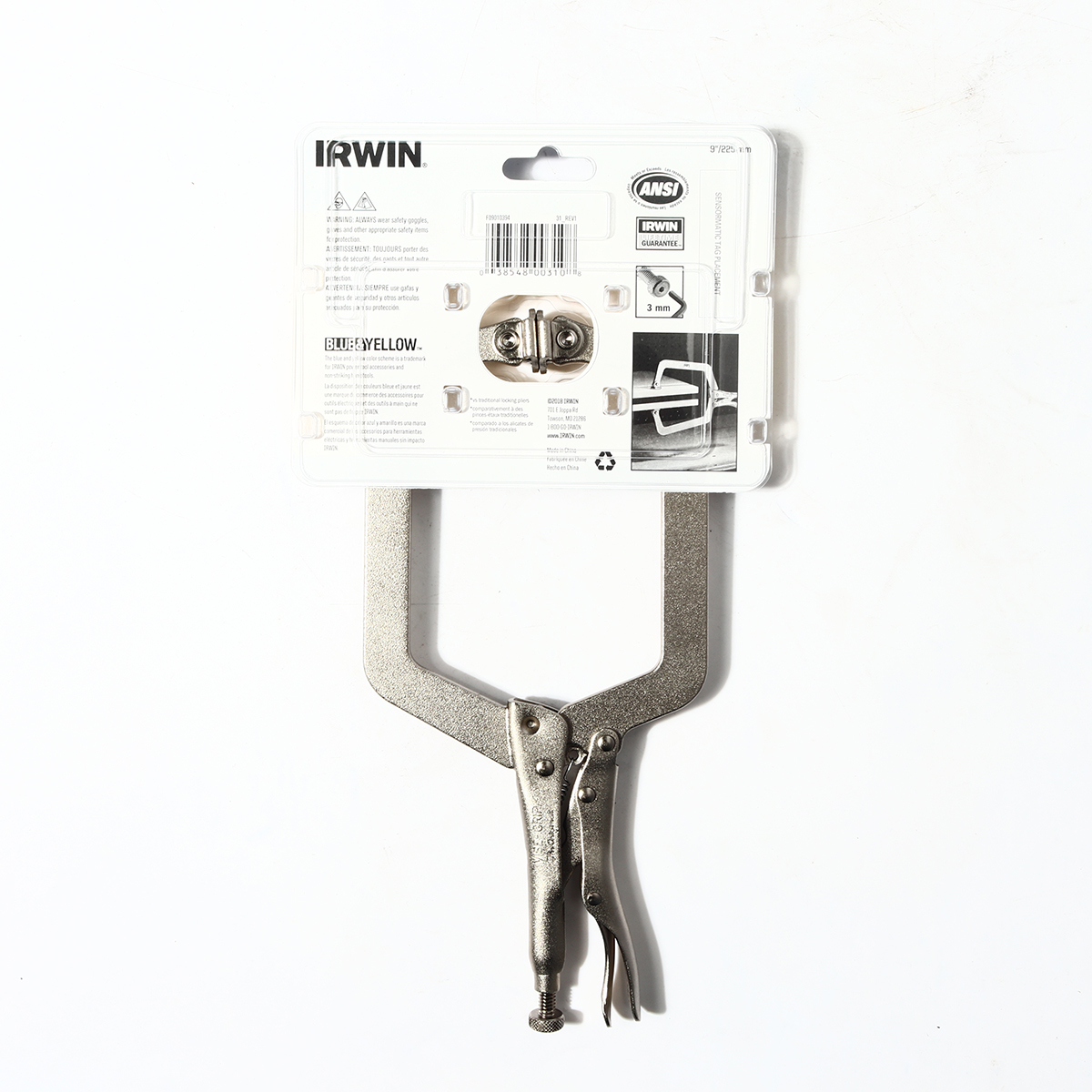 IRWIN คีมล็อคตัวซี(มีแผ่นรอง) ขนาด 9"รุ่น 9SP - Image 3
