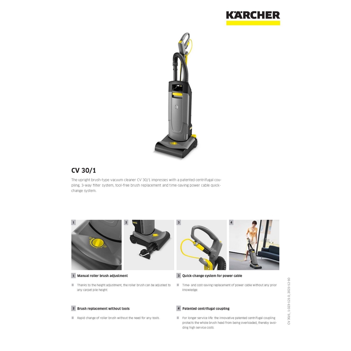 KARCHER เครื่องดูดฝุ่นทรงตั้งรุ่น CV38/2ADV - Image 4