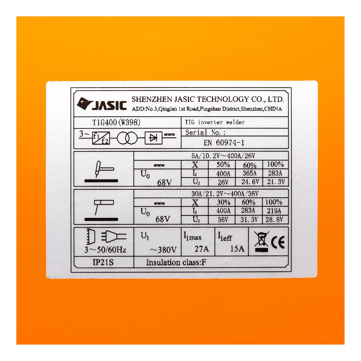 JASIC TIG400 W398+4L เครื่องเชื่อม+TROLLEY - Image 3