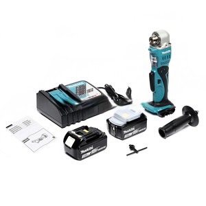 MAKITA รุ่น DDA350RFE ชุดสว่านหัวงอไร้สาย 18 โวลต์ 3/8 นิ้ว พร้อมจำปาขันหัวสว่าน รวมแบตเตอรี่และแท่นชาร์จ - Image 6