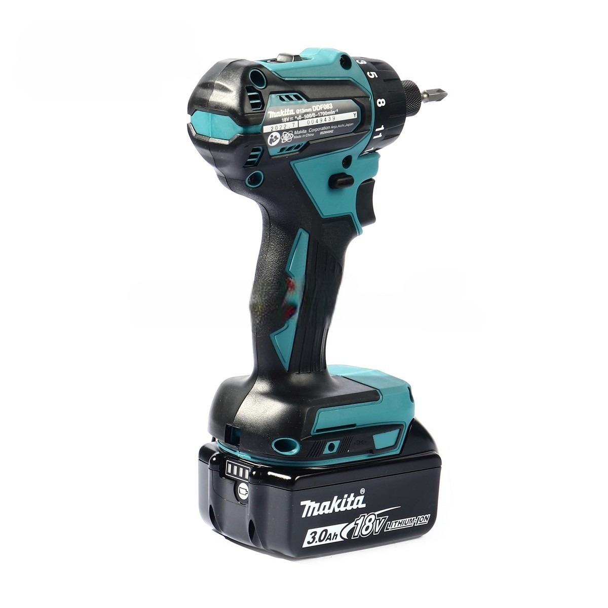 MAKITA รุ่น DDF083RFE สว่านไขควงคลัช 18 โวลต์ (รวมแบตเตอรี่และแท่นชาร์จ) ขนาด 1/4 นิ้ว - Image 4