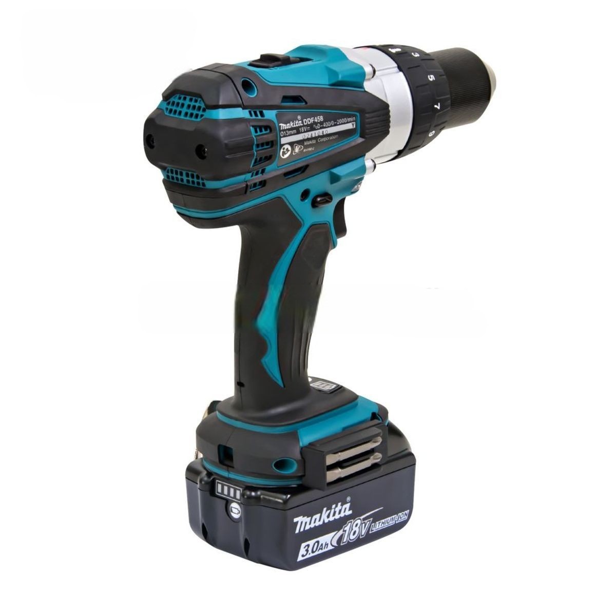 MAKITA รุ่น DDF-458RFE สว่านไขควงไร้สาย 18 โวลต์ รวมแบตเตอรี่และแท่นชาร์จ ขนาด 1/2 นิ้ว - Image 4