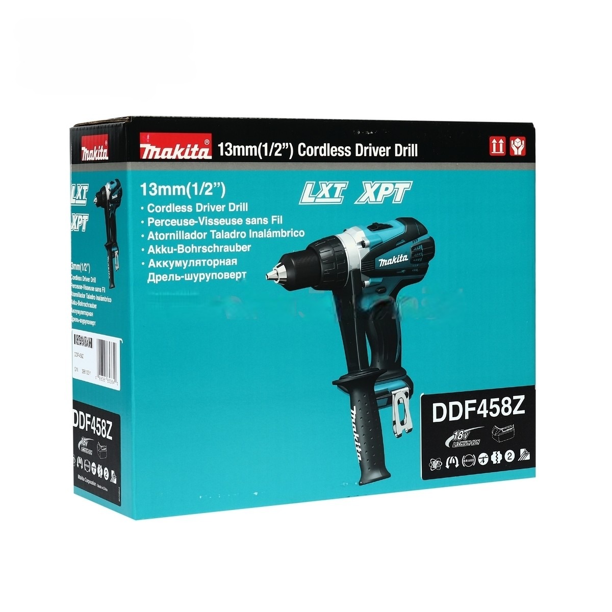 MAKITA รุ่น DDF458Z สว่านไขควงไร้สาย 18 โวลต์ ไม่รวมแบตเตอรี่และแท่นชาร์จ ขนาด 1/2 นิ้ว - Image 2