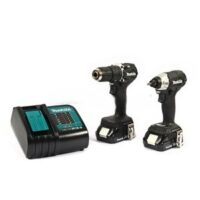 MAKITA รุ่น DLX2414X7B ชุดสว่านกระแทกไร้สาย สีดำ 18V รวมแบตเตอรี่-แท่นชาร์จ