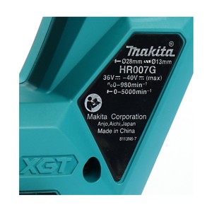 MAKITA รุ่น HR007GM201 สว่านโรตารี่ไร้สาย 40 โวลต์ ขนาด 28 มม. รวมแบตเตอรี่-แท่นชาร์จ - Image 5