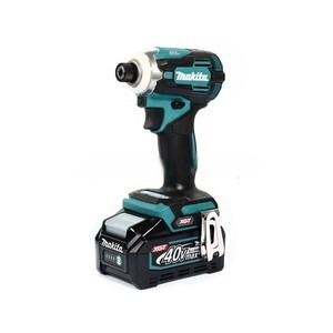 MAKITA รุ่น TD001GM101 สว่านไขควงกระแทกไร้สาย 40 โวลต์ 1/4 นิ้ว รวมแบตเตอรี่และแท่นชาร์จ