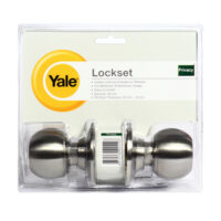 YALE ลูกบิดห้องน้ำหัวกลม65มม.สีสแตนเลส รุ่น VCA5122