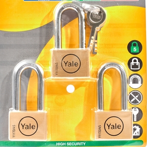 YALE กุญแจคล้องคีย์อะไลย์ คอยาว รุ่น BD45P3L - Image 2