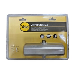 YALE โช๊คประตู 80กก. ค้างไม่ได้ สีเงิน รุ่น VC7722