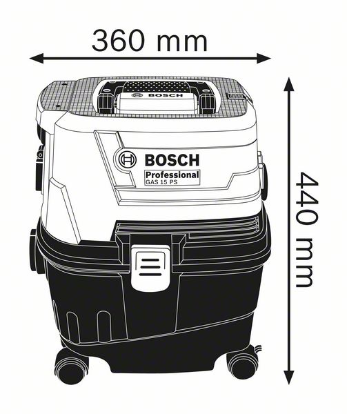 BOSCH รุ่น GAS 15 PS เครื่องดูดฝุ่น - Image 2