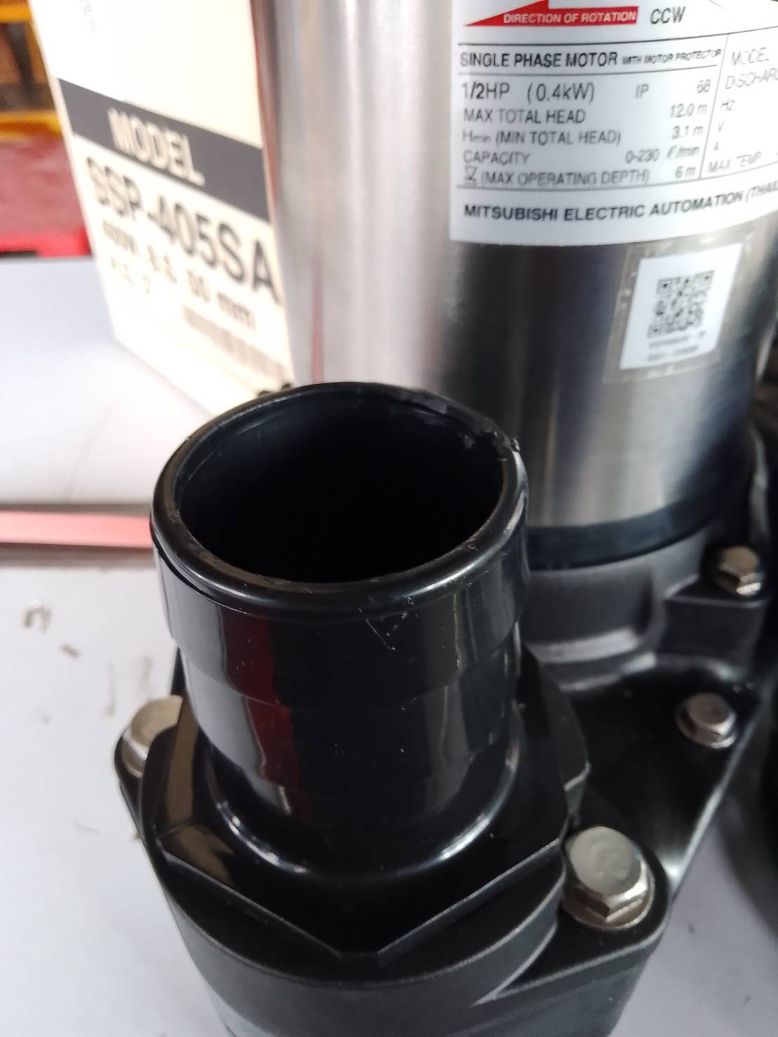 MITSUBISHI ปั๊มแช่แสตนเลสแบบลูกลอย 2" รุ่น SSP-405SA