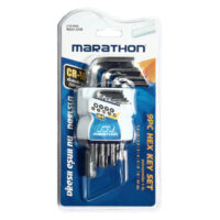 MARATHON ชุดประแจแอลหกเหลี่ยม 9 ชิ้น ขนาด 1.5, 2, 2.5, 3, 4, 5, 6, 8, 10 มม.