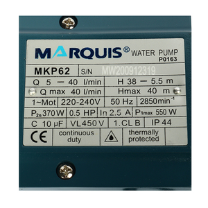 MARQUIS ปั๊มใบพัดเฟือง 0.5 HP รุ่น MKP60-1(MKP62) - Image 2