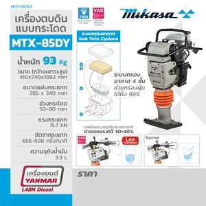 MIKASA เครื่องตบดินแบบกระโดด รุ่น MTX-85DY