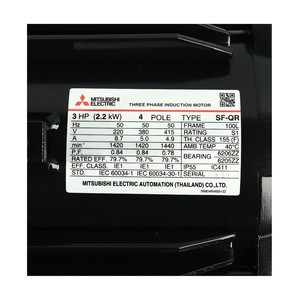 MITSUBISHI มอเตอร์ รุ่น SF-QR 4 โพล 3 สาย IP55 ชนิดหุ้มมิด กำลัง 3 แรงม้า - Image 4