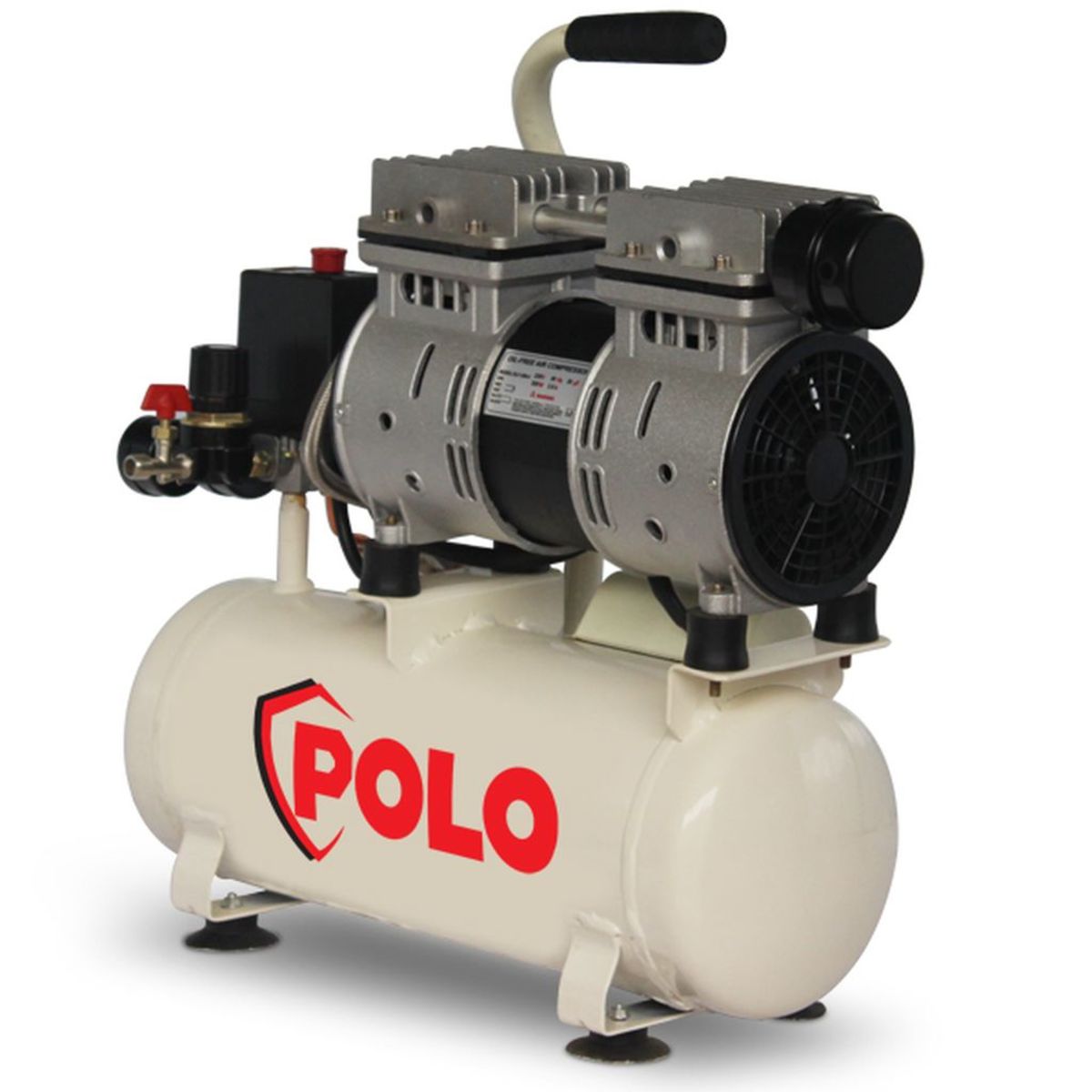 POLO ปั๊มลมออยล์ฟรี รุ่น OFS5501-08 ถัง 8L 0.75HP. แรงลม 8B