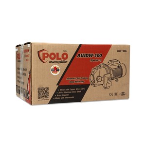 POLO ปั๊มน้ำบาดาล (ปั๊มหอยโข่ง) แบบออโต้ 1 แรงม้า ดูดลึก 15 ม. รุ่น AUJDW-100 (EJECTOR-1) - Image 7