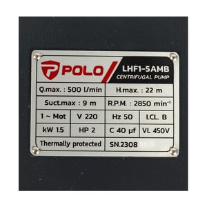 POLO ปั๊มหอยโข่ง รุ่น LHF1-5AMB - Image 7