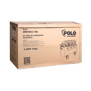 POLO ปั๊มลมออยล์ฟรี รุ่น OFS7503-100 ถัง 100L 3HP แรงลม 8B - Image 5