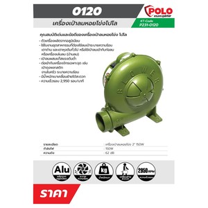 POLO เครื่องเป่าลมหอยโข่ง 2 นิ้ว กำลังไฟ 150 วัตต์ - Image 7