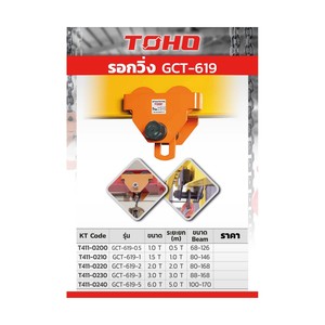 TOHO รอกวิ่ง ขนาด 1 ตัน รุ่น GCT619 - Image 2