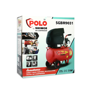 POLO ปั๊มลมขับตรง โรตารี่ รุ่น SGBM9031 ถัง 24L 3HP แรงลม 8B - Image 8