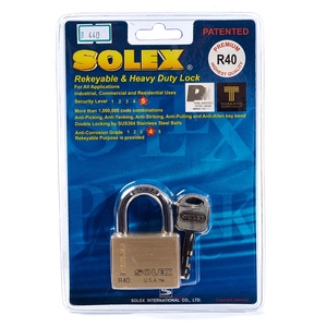 SOLEX กุญแจคล้อง รุ่น R40 PREMIUM คอสั้น