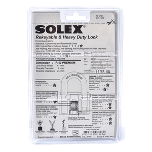 SOLEX กุญแจคล้อง รุ่น R40 PREMIUM คอสั้น - Image 4