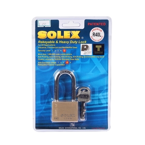 SOLEX กุญแจคล้อง รุ่น R40 L PREMIUM คอยาว