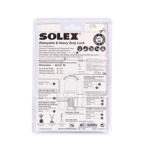 SOLEX แม่กุญแจสายยู MACH II 50MM. - Image 4