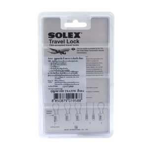 SOLEX กุญแจรหัส 3 ตัวเลข คล้องล็อคกระเป๋า สีแดง รุ่น TSA33W - Image 2