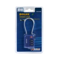 SOLEX กุญแจรหัส 3 ตัวเลข คล้องล็อคกระเป๋า สีน้ำเงิน รุ่น TSA33W