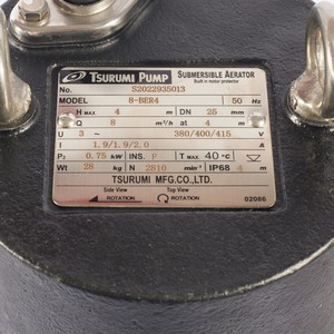 TSURUMI เฉพาะปั๊ม (ไม่รวม EJECTOR 8) 1 HP 1 นิ้ว 3PH รุ่น 8-BER4 - Image 2